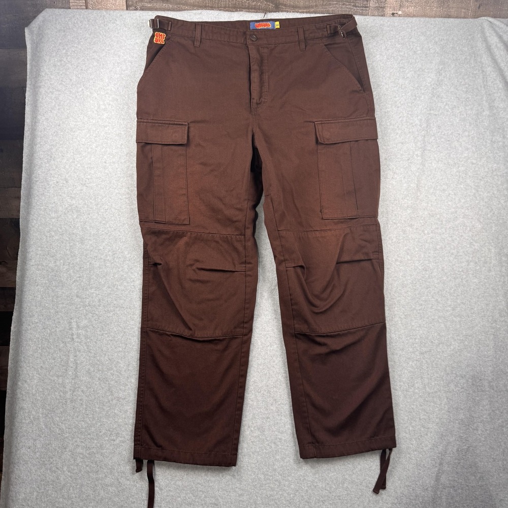 Empyre Cargo Pants Mens 38 Brown Relaxed Fit Streetwear Baggy Y2K Grunge Utility